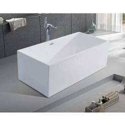 WANNA WOLNOSTOJĄCA PRZYŚCIENNA SANTA 507C BIAŁA PRZELEW CHROM 170x75 CM SANTA-507C-170X75