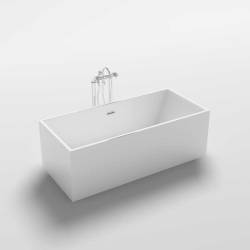 WANNA WOLNOSTOJĄCA PRZYŚCIENNA SANTA 507C BIAŁA PRZELEW CHROM 170x75 CM SANTA-507C-170X75