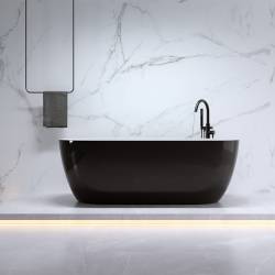 WANNA WOLNOSTOJĄCA PORTO 503B CZARNA PRZELEW CZARNY 170x75 CM PORTO-503B-BL-P-BL