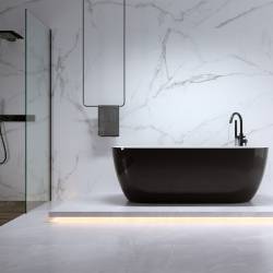 WANNA WOLNOSTOJĄCA PORTO 503B CZARNA PRZELEW CHROM 170x75 CM PORTO-503B-BL-170X75