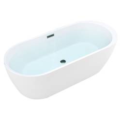 WANNA WOLNOSTOJĄCA PORTO 503B BIAŁA PRZELEW CZARNY 170x75 CM PORTO-503B-P-BL