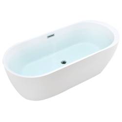 WANNA WOLNOSTOJĄCA PORTO 503B BIAŁA PRZELEW CHROM 170x75 CM PORTO-503B-170X75
