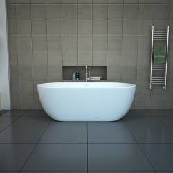 WANNA WOLNOSTOJĄCA PORTO 503B BIAŁA PRZELEW CHROM 170x75 CM PORTO-503B-170X75