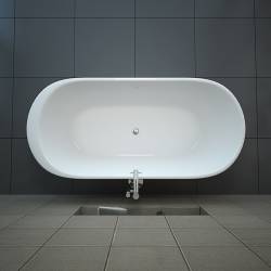 WANNA WOLNOSTOJĄCA PORTO 503B BIAŁA PRZELEW CHROM 170x75 CM PORTO-503B-170X75
