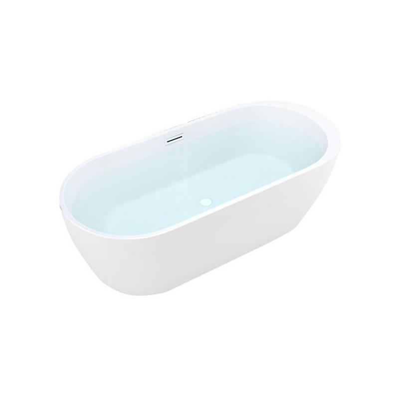 WANNA WOLNOSTOJĄCA PORTO 503B BIAŁA PRZELEW BIAŁY POŁYSK 170x75 CM PORTO-503B-P-WH