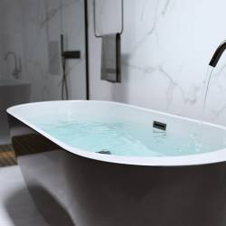 WANNA WOLNOSTOJĄCA PORTO 503A CZARNA PRZELEW CZARNY 150x75 CM PORTO-503A-BL-P-BL