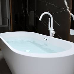 WANNA WOLNOSTOJĄCA PORTO 503A BIAŁA PRZELEW BIAŁY POŁYSK 150x75 CM PORTO-503A-P-WH