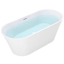 WANNA WOLNOSTOJĄCA LIZBONA 502C BIAŁA PRZELEW BIAŁY POŁYSK 170x80 CM LIZBONA-502C-P-WH