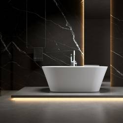 WANNA WOLNOSTOJĄCA LIZBONA 502C BIAŁA PRZELEW BIAŁY POŁYSK 170x80 CM LIZBONA-502C-P-WH