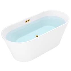 WANNA WOLNOSTOJĄCA LIZBONA 502B BIAŁY AKRYL 160x75 PRZELEW ZŁOTY LIZBONA-502B-P-GL