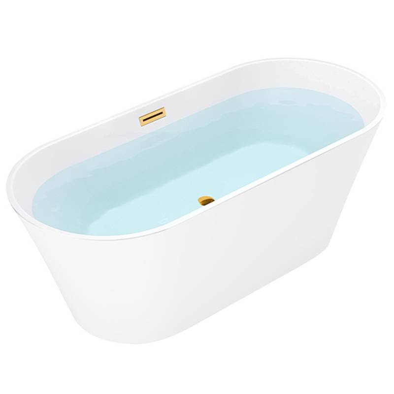 WANNA WOLNOSTOJĄCA LIZBONA 502A BIAŁY AKRYL 150x75 PRZELEW ZŁOTY LIZBONA-502A-P-GL