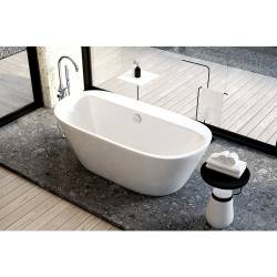 WANNA WOLNOSTOJĄCA LIRI 505C BIAŁA PRZELEW CHROM 170x75 CM LIRI-505C-170