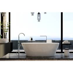 WANNA WOLNOSTOJĄCA LIRI 505C BIAŁA PRZELEW CHROM 170x75 CM LIRI-505C-170