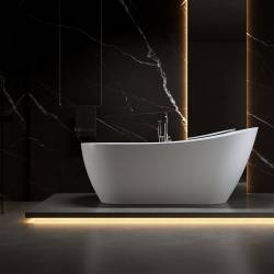 WANNA WOLNOSTOJĄCA FORTE 520C BIAŁA PRZELEW CHROM 170x75 CM FORTE-520C-170X75