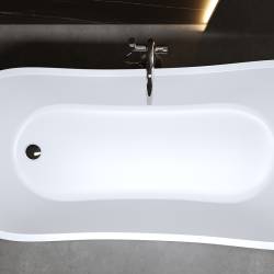 WANNA WOLNOSTOJĄCA FORTE 520C BIAŁA PRZELEW CHROM 170x75 CM FORTE-520C-170X75
