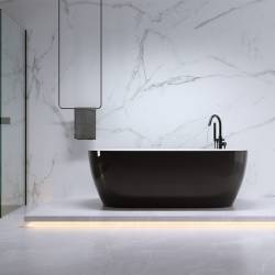 WANNA WOLNOSTOJĄCA CESANA 518C CZARNA PRZELEW CHROM 170x75 CM CESANA-518C-BL-170