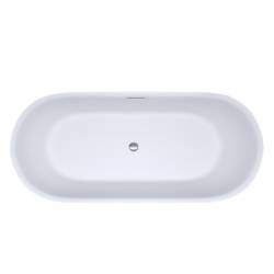 WANNA WOLNOSTOJĄCA CESANA 518C CZARNA PRZELEW CHROM 170x75 CM CESANA-518C-BL-170