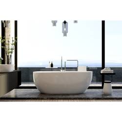 WANNA WOLNOSTOJĄCA BALI 508D BIAŁA PRZELEW CHROM 170x80 CM BALI-508D-170X80