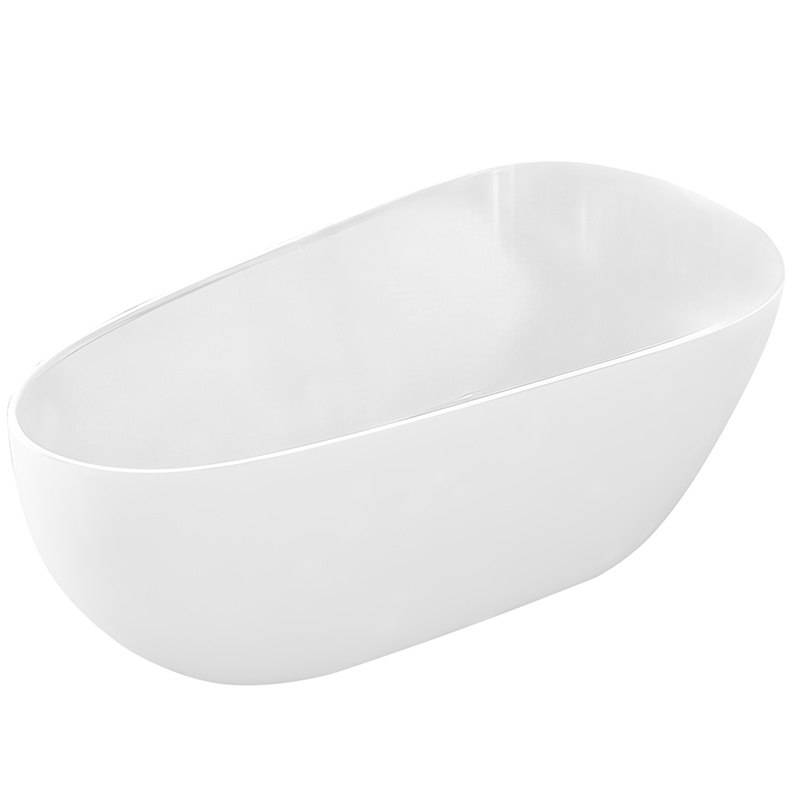WANNA WOLNOSTOJĄCA BALI 508B BIAŁA PRZELEW CHROM 150x75 CM BALI-508B-150X75