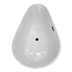 WANNA WOLNOSTOJĄCA BALI 508B BIAŁA PRZELEW CHROM 150x75 CM BALI-508B-150X75