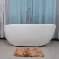 WANNA WOLNOSTOJĄCA BALI 508B BIAŁA PRZELEW CHROM 150x75 CM BALI-508B-150X75