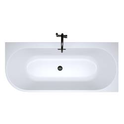 WANNA WOLNOSTOJĄCA 160x75 MERA 509C PRAWA PRZELEW CZARNY MERA-509C-R-P-BL