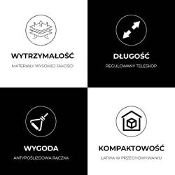 SZCZOTKA SKROBACZKA DO SAMOCHODU 2W1 TELESKOPOWA REGULOWANA VENOM VENOM