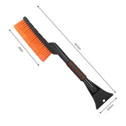 SZCZOTKA SKROBACZKA DO SAMOCHODU 2W1 DRAX CZARNO/POMARAŃCZOWA 56 CM DRAX