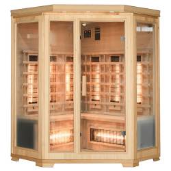 SAUNA SUCHA INFRARED NISKOTEMPERATUROWA BERGEN4 4-5 OSOBOWA 150x150 CM BERGEN4