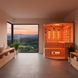 SAUNA SUCHA INFRARED NISKOTEMPERATUROWA ALTA4 4-5 OSOBOWA 150x150 CM ALTA4