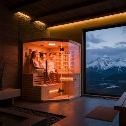 SAUNA SUCHA INFRARED NISKOTEMPERATUROWA ALTA4 4-5 OSOBOWA 150x150 CM ALTA4