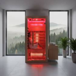 SAUNA SUCHA INFRARED NISKOTEMPERATUROWA ALTA1 1-2 OSOBOWA 90x90 CM ALTA1