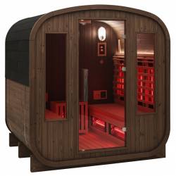 SAUNA OGRODOWA KOMBO FIŃSKA - INFRARED BECZKA HAMAR-A 4-6 OSOBOWA 180x200 CM HAMAR-A