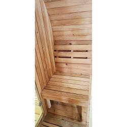 SAUNA OGRODOWA FIŃSKA BECZKA Z PIECEM TROMSO-HG 4-6 OSOBOWA 210x210 CM TROMSO-HG
