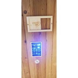 SAUNA OGRODOWA FIŃSKA BECZKA Z PIECEM TROMSO-HG 4-6 OSOBOWA 210x210 CM TROMSO-HG