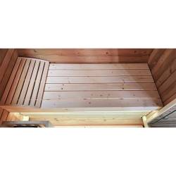 SAUNA OGRODOWA FIŃSKA BECZKA Z PIECEM TROMSO 4-6 OSOBOWA 210x210 CM TROMSO