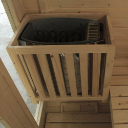 SAUNA OGRODOWA FIŃSKA BECZKA Z PIECEM MOLDE-A 2-4 OSOBOWA 180x200 CM MOLDE-A