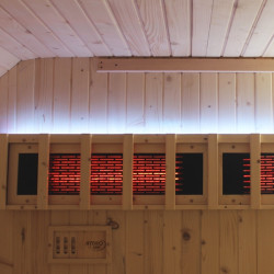 SAUNA OGRODOWA FIŃSKA BECZKA Z PIECEM MOLDE-A 2-4 OSOBOWA 180x200 CM MOLDE-A