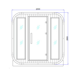 SAUNA OGRODOWA FIŃSKA BECZKA Z PIECEM MOLDE-A 2-4 OSOBOWA 180x200 CM MOLDE-A