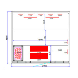 SAUNA OGRODOWA FIŃSKA BECZKA Z PIECEM MOLDE-A 2-4 OSOBOWA 180x200 CM MOLDE-A