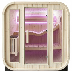 SAUNA OGRODOWA FIŃSKA BECZKA Z PIECEM MOLDE 2-4 OSOBOWA 180x200 CM MOLDE