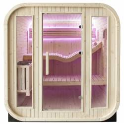 SAUNA OGRODOWA FIŃSKA BECZKA Z PIECEM MOLDE 2-4 OSOBOWA 180x200 CM MOLDE