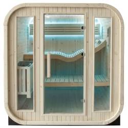 SAUNA OGRODOWA FIŃSKA BECZKA Z PIECEM MOLDE 2-4 OSOBOWA 180x200 CM MOLDE