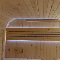 SAUNA OGRODOWA FIŃSKA BECZKA Z PIECEM MOLDE 2-4 OSOBOWA 180x200 CM MOLDE