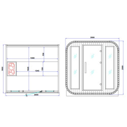 SAUNA OGRODOWA FIŃSKA BECZKA Z PIECEM MOLDE 2-4 OSOBOWA 180x200 CM MOLDE