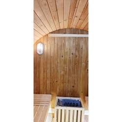 SAUNA OGRODOWA FIŃSKA BECZKA Z PIECEM FORSA-HG 4-6 OSOBOWA 210x180 CM FORSA-HG