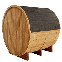 SAUNA OGRODOWA FIŃSKA BECZKA Z PIECEM FORSA 4-6 OSOBOWA 210x180 CM FORSA