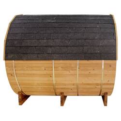 SAUNA OGRODOWA FIŃSKA BECZKA Z PIECEM FORSA 4-6 OSOBOWA 210x180 CM FORSA