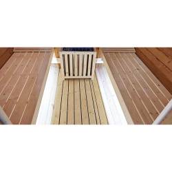 SAUNA OGRODOWA FIŃSKA BECZKA Z PIECEM FORSA 4-6 OSOBOWA 210x180 CM FORSA