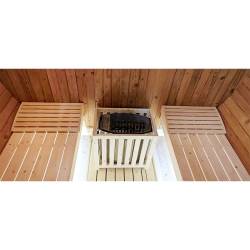 SAUNA OGRODOWA FIŃSKA BECZKA Z PIECEM FORSA 4-6 OSOBOWA 210x180 CM FORSA